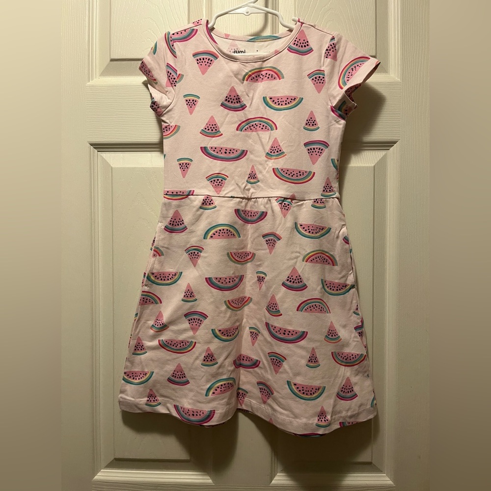 Rumi + Ryder girls S (6-7) watermelon dress